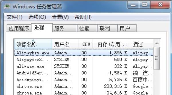 Windows7系统程序占用虚拟内存查看方法介绍