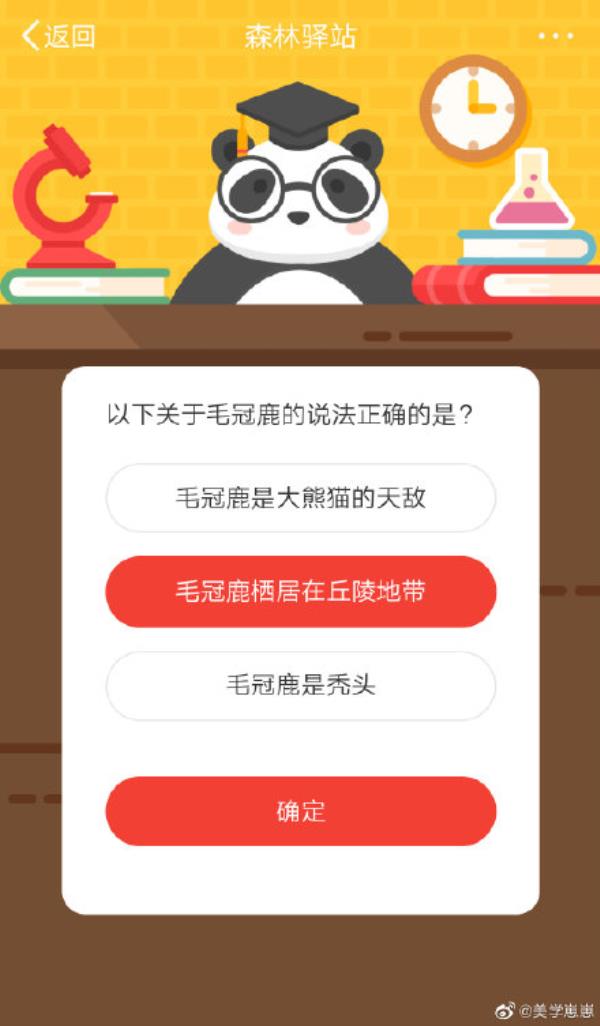 微博森林驿站以下关于毛冠鹿的说法正确的是