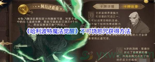 哈利波特魔法觉醒不可饶恕咒获得方法