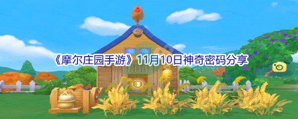 2021摩尔庄园手游11月10日神奇密码分享