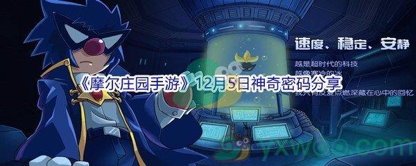 2021摩尔庄园手游12月5日神奇密码分享