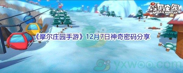 2021摩尔庄园手游12月7日神奇密码分享