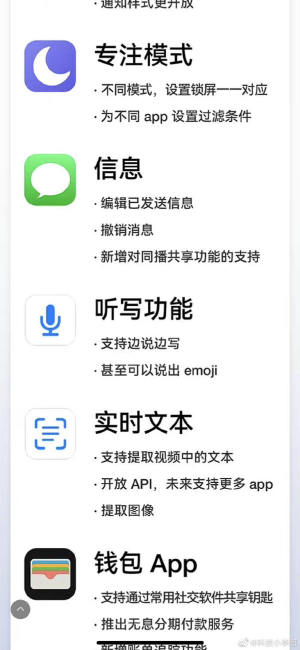 iOS16更新了什么