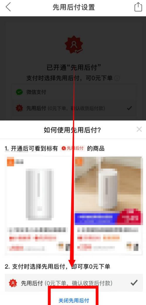 拼多多怎么关闭先用后付