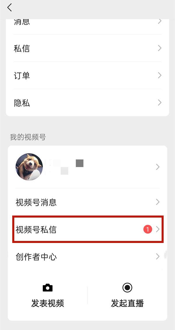 微信怎么看视频号私信